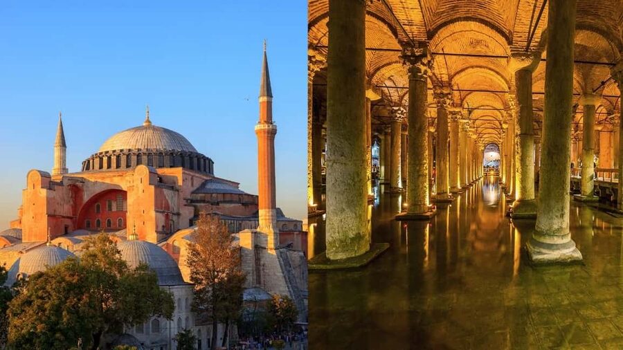 Basilica Cistern & Hagia Sophia with Optional Topkapi Palace - Basilica Cistern: a 6th-century retreat that feels like a movie set