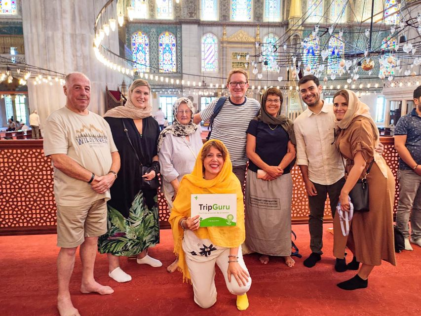 Blue Mosque: Art and Symbolism Guided Group Walking Tour - Sultan Ahmed Mosque inside: blue stained glass, handmade tiles, and what to look for