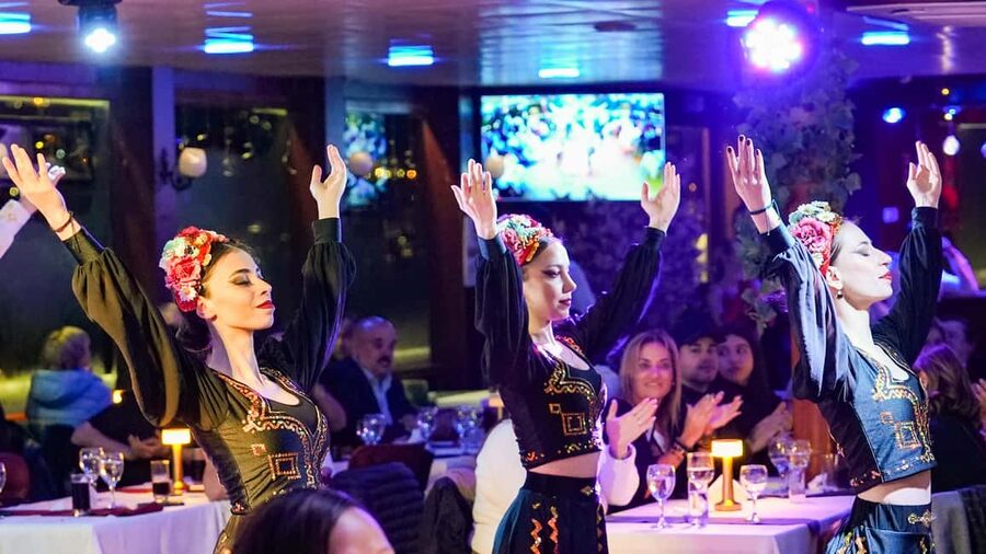 Bosphorus Evening Cruise: Dinner, Shows and Private Table - The stage show lineup: belly dance, folk dances, and Latin and Flamenco