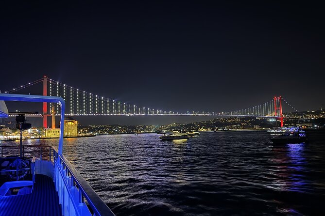 Bosphorus Night Lights: Guided Cruise With Tea and Cookies - Asian side highlights: Kuleli Military High School and Beylerbeyi Palace