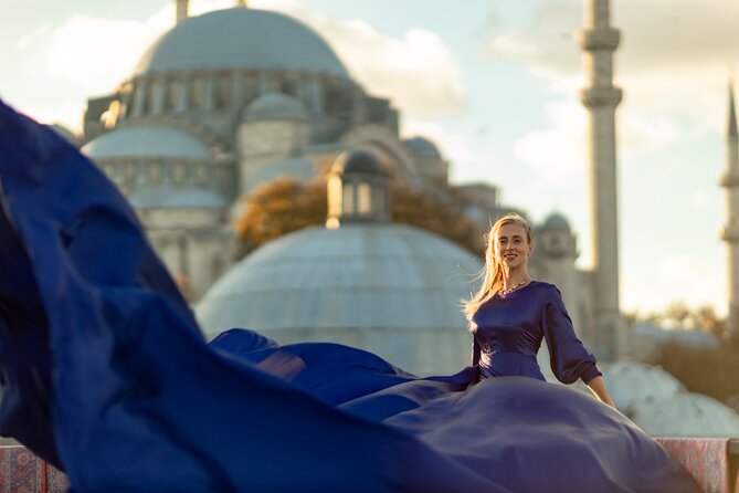 Flying Dress Photography on an Iconic Rooftop in Istanbul - How the Photo Session Actually Runs on the Roof