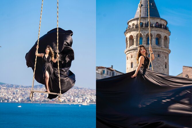 Flying Dress Rooftop Photoshoot in Istanbul (2Concepts, 1dress) - Photo Results: Originals Right Away, Edits in 10 Days