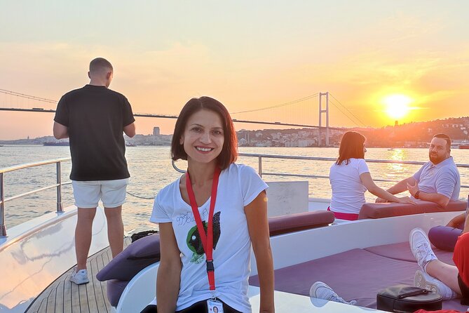 Guided Bosphorus Sunset Cruise on Luxurious Yacht - Small Group Cruise - Onboard experience: snacks, drinks, and the guide voice you want at sunset