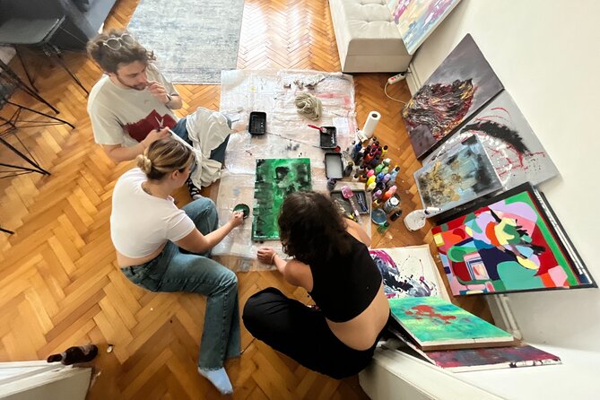 Istanbul Art Escape Wine and Paint at Local's Home - Wine, tea, Turkish coffee, and the conversation side