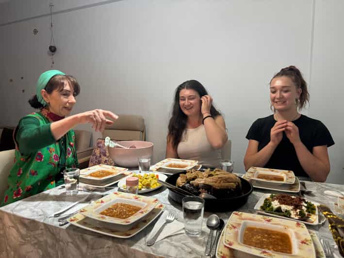 Istanbul Authentic Turkish Family Dinner with Eastern Family - The menu: dolma, karnıyarık, and carrot yogurt meze