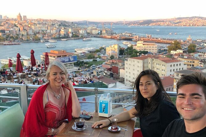 Istanbul: Authentic Turkish Food Night and Rooftop Tour - Süleymaniye Rooftop Views: Tea, Coffee, Salep, and Photo Time