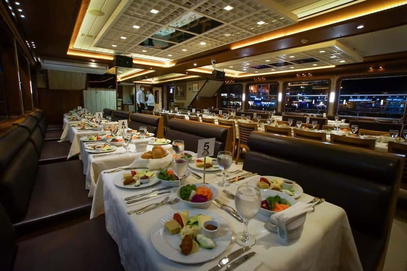 Istanbul: Bosphorus Dinner Cruise & Turkish Night Show - The Dinner Menu: Turkish Starters, Skewers, Fish, and Dessert