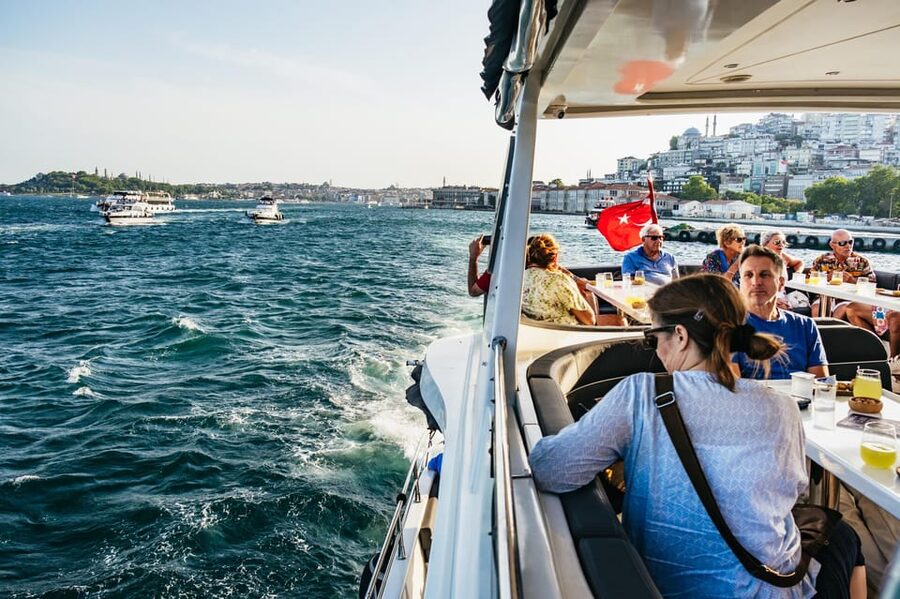 Istanbul: Bosphorus Sunset Cruise on a Luxury Yacht - Dolmabahçe and Çırağan from the water: palaces that actually make sense
