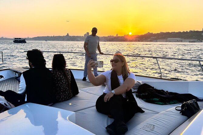 Istanbul Bosphorus Sunset Cruise on the Luxury Yacht - Ortaköy Mosque and the Bosphorus Bridge: the classic postcard sweep