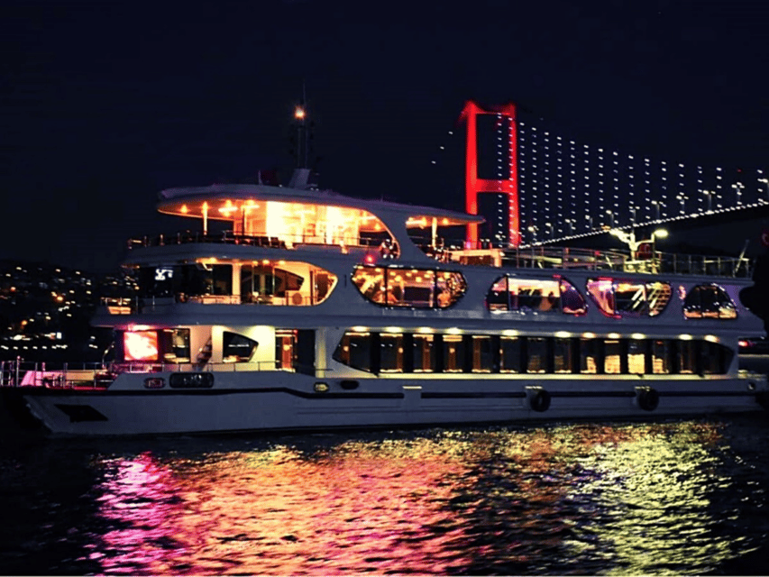 Istanbul: Dinner Cruise with Hotel Pickup & Optional Drinks - Dolmabahçe Palace to Çırağan Palace: Palace Pass-By at Night