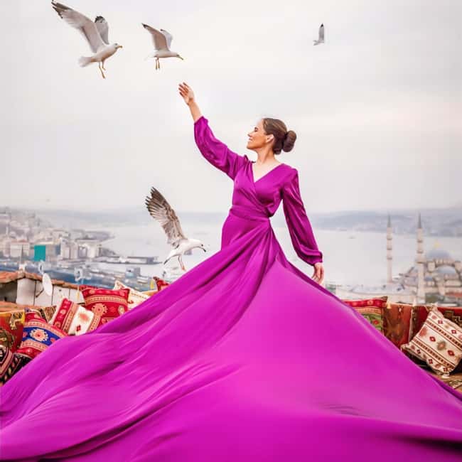 Istanbul: Flying Dress Photoshoot at Rooftop Terrace - How to use unlimited photos without ending up overwhelmed