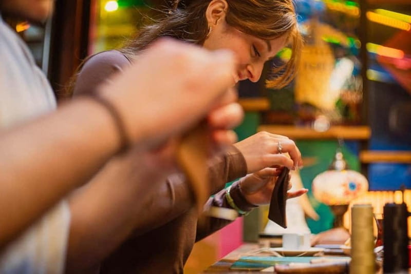 Istanbul: Leather Crafting Workshop with Snacks and Drinks - The workshop vibe: small group attention and a calm teaching style