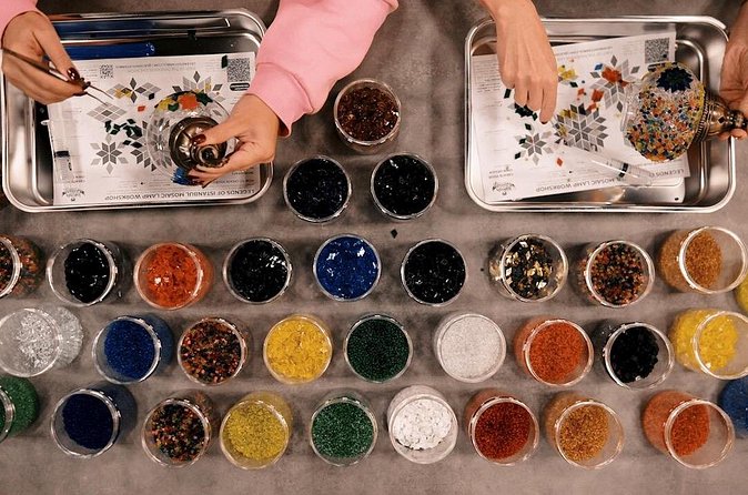 Istanbul Mosaic Lamp Workshop by Hagia Sophia - Tea and Turkish Delight While Your Lamp Dries