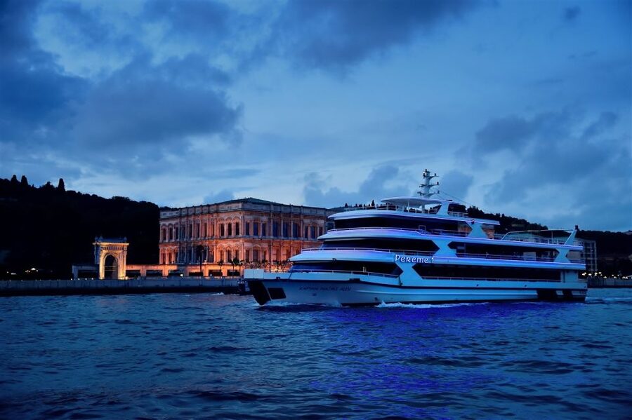Istanbul: New Year's Eve Cruise Between Two Continents - Bosphorus at night, with Europe on one side and Asia on the other