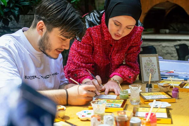 Istanbul: Ottoman Illumination & Gold Art Class w/ Snacks - What You Paint in Tezhip: Floral and Geometric Patterns With Real Detail