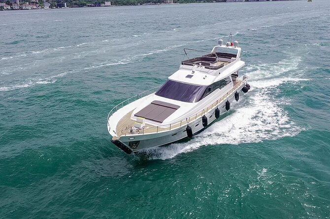 Istanbul: Private Bosphorus Tour On Luxury Yatch - Maiden’s Tower and the Bosphorus Bridge, two icons that hit differently on the water