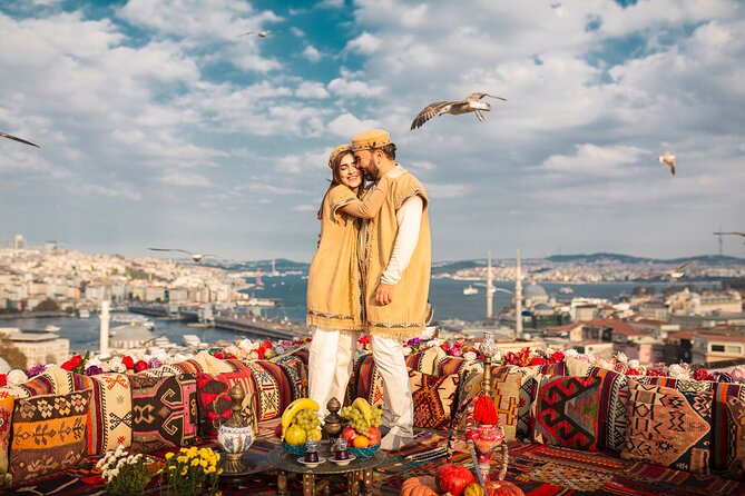 Istanbul Rooftop Photoshoot with Flying Dress - Bosphorus rooftop at Süleymaniye: the part you’ll remember