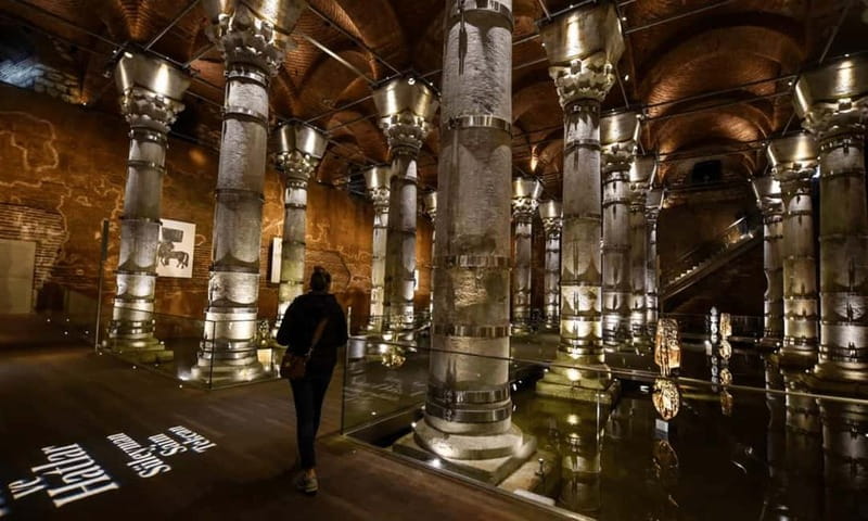 Istanbul: Theodosius Water Cistern Tickets & Audio Guide - Walking in: the underground space and what to look for first