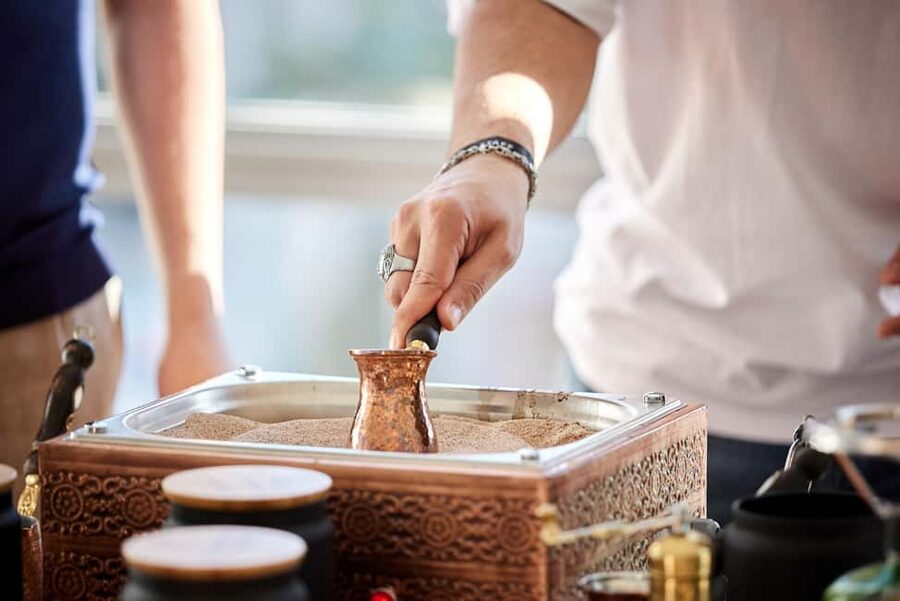 Istanbul: Turkish Coffee Brewing on Sand + Gift Set - The Sand Brewing Pan: Where Foam Control Becomes the Main Skill