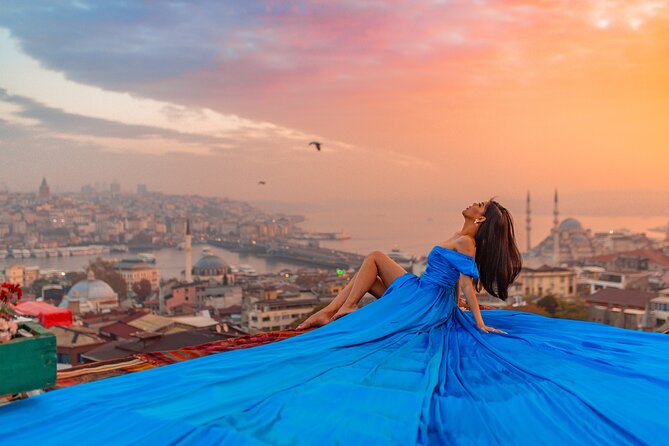 Rooftop Flying Dress Photo Shoot in Istanbul - Dress colors, jewelry, and the “pick your vibe” factor