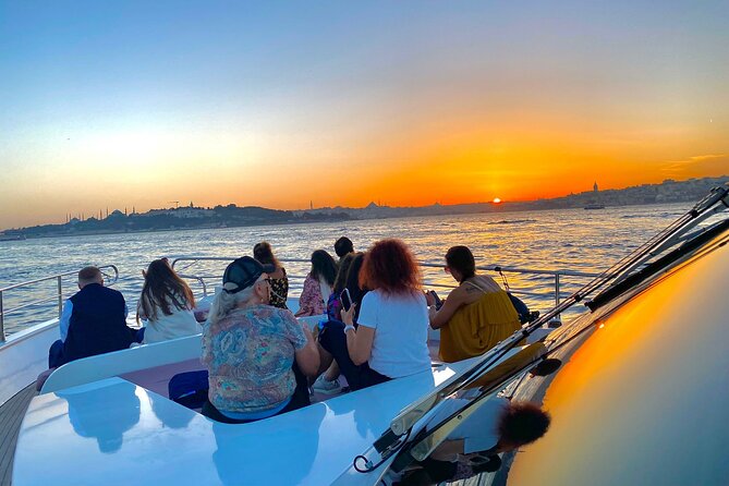 Scenic Bosphorus Sunset Cruise – 2.5 Hours of Luxury & Views - The yacht setup: comfortable seating and a calm, photo-friendly layout