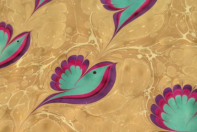 Turkish Marbling Paper Art Workshop - The Techniques You Practice (Stone, Back and Forth, Comb, and Flowers)