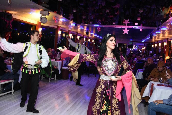 Turkish Night at Dinner Cruise in Istanbul Bosphorus - Dinner on board: fish, chicken, meatballs, and vegetarian options