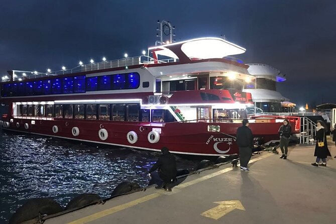 Turkish Night at Dinner Cruise in Istanbul Bosphorus - Gliding along the Bosphorus skyline: Dolmabahçe and Maiden’s Tower views